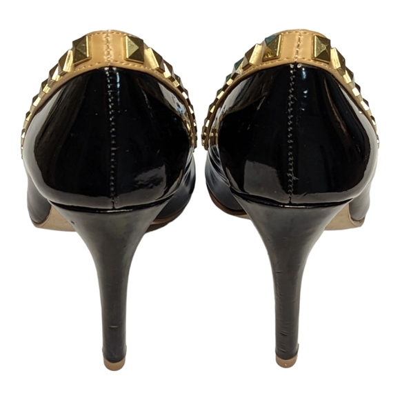 COSMOPOLITAN Black Rockstud Studded Emilia Pumps Size 6.5 - Picture 6 of 11